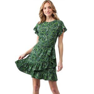 Michael Kors-green Wrap Dress